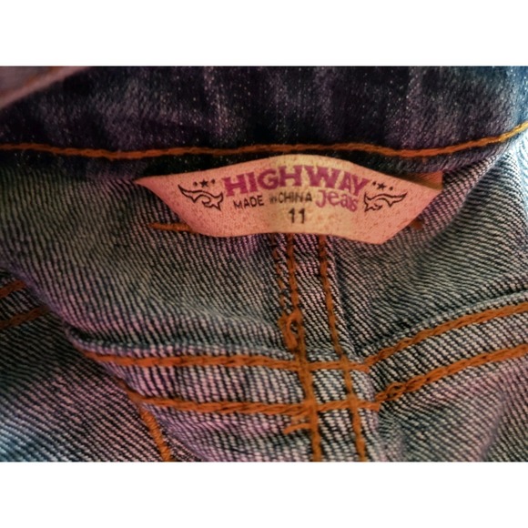 Women's Highway Distressed Tie Dye Jean Overalls Size 11 - Picture 6 of 6